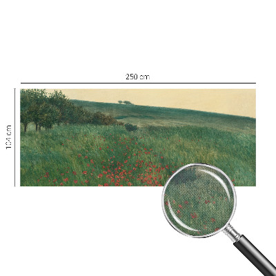 Självhäftande fotovägg Vallmofält