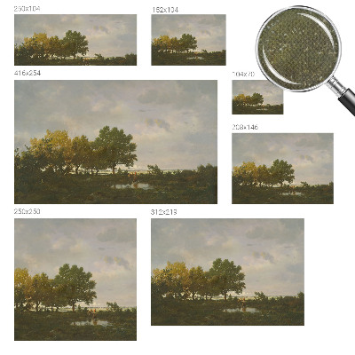 3D fototapet med motiv av ett skogslandskap