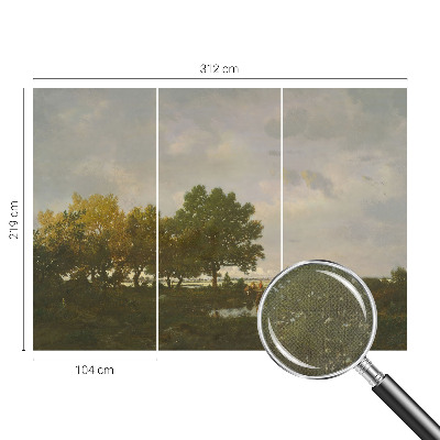 3D fototapet Skogslandskap