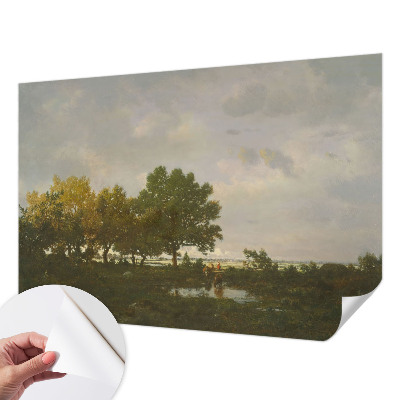 3D fototapet med motiv av ett skogslandskap