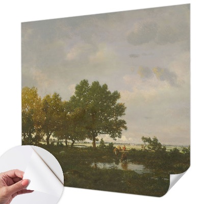 3D fototapet med motiv av ett skogslandskap