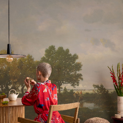 3D fototapet Skogslandskap