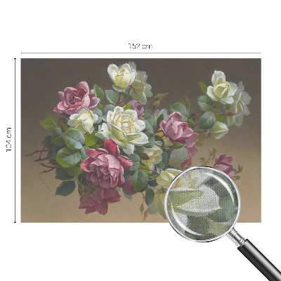Fototapet barnrum med blommönster som ger en elegant känsla