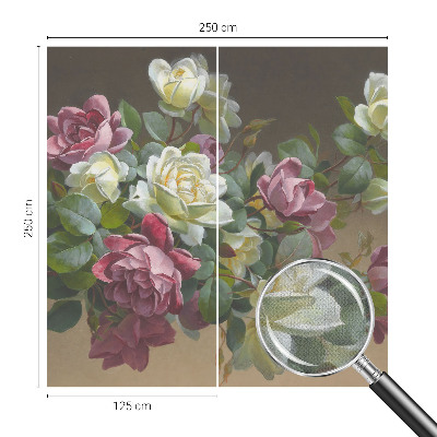 Fototapet barnrum med blommönster som ger en elegant känsla
