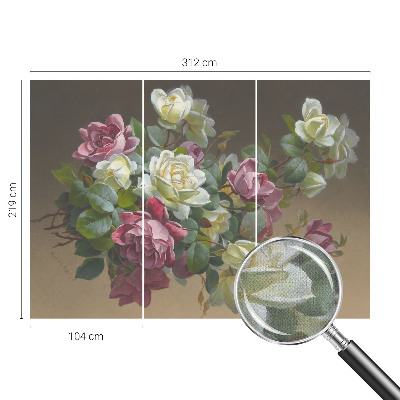 Fototapet barnrum med blommönster som ger en elegant känsla
