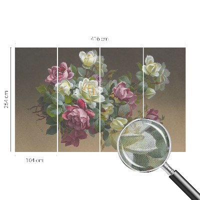 Fototapet barnrum med blommönster som ger en elegant känsla