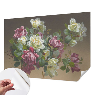 Fototapet barnrum med blommönster som ger en elegant känsla