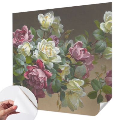 Fototapet barnrum med blommönster som ger en elegant känsla