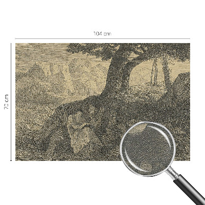 Självhäftande fototapet med motiv av en läsande karaktär