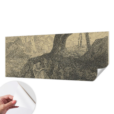 Självhäftande fototapet Läsande karaktär