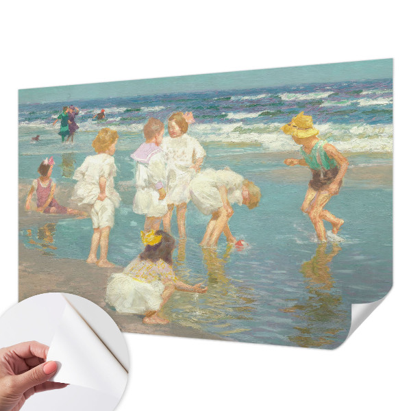 Självhäftande fotovägg med motiv från strandbarndom