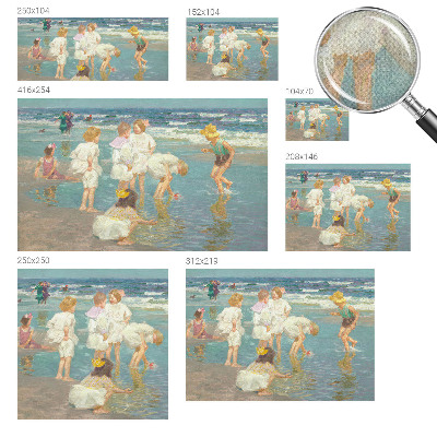 Självhäftande fotovägg med motiv från strandbarndom