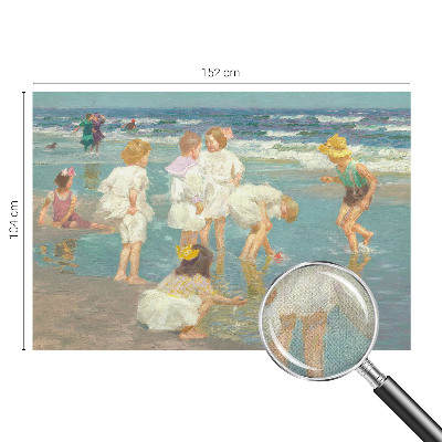 Självhäftande fotovägg med motiv från strandbarndom