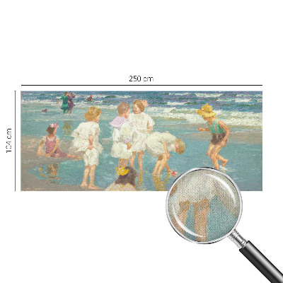 Självhäftande fotovägg med motiv från strandbarndom