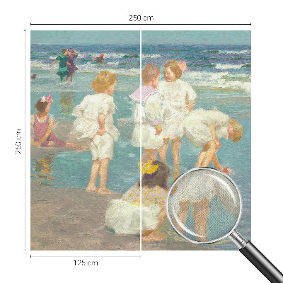 Självhäftande fotovägg med motiv från strandbarndom