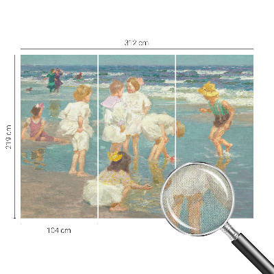 Självhäftande fotovägg med motiv från strandbarndom