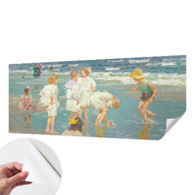 Självhäftande fotovägg med motiv från strandbarndom