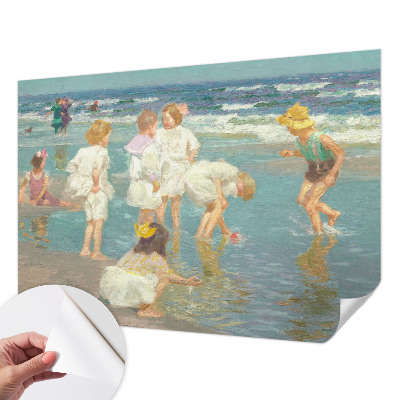 Självhäftande fotovägg med motiv från strandbarndom