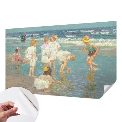 Självhäftande fotovägg med motiv från strandbarndom