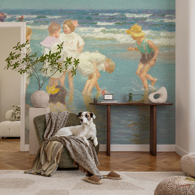 Självhäftande fotovägg Strandbarndom