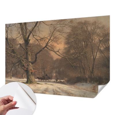 Peel and stick fototapet med motiv av ett vinterlandskap