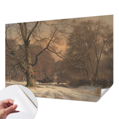 Peel and stick fototapet med motiv av ett vinterlandskap