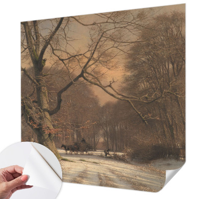 Peel and stick fototapet med motiv av ett vinterlandskap