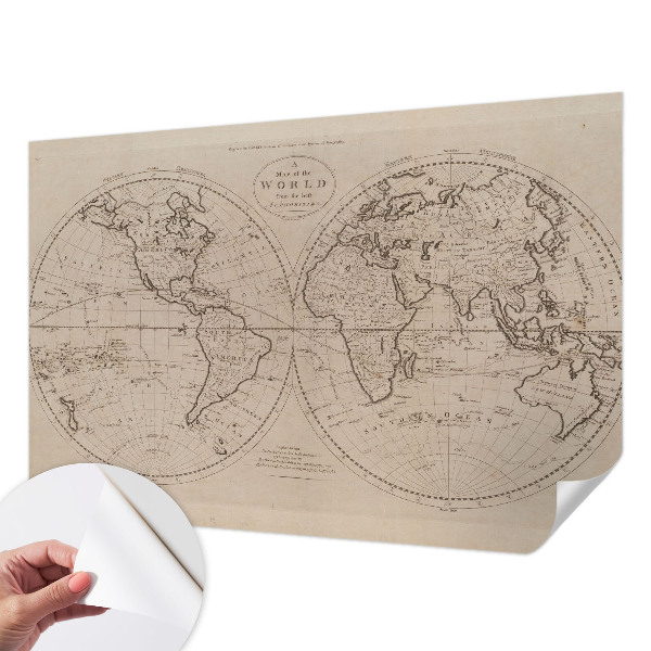 3D fototapet Gammal karta