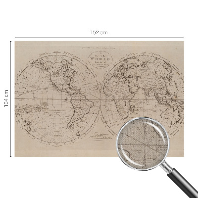 3D fototapet Gammal karta