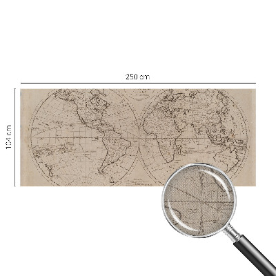 3D fototapet Gammal karta