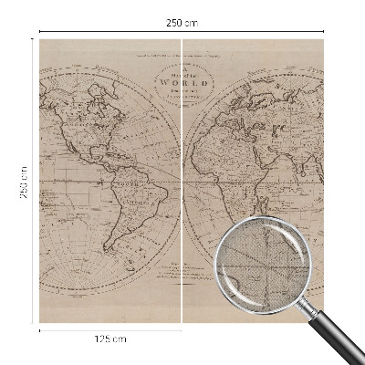 3D fototapet Gammal karta