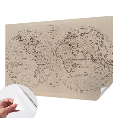 3D fototapet Gammal karta