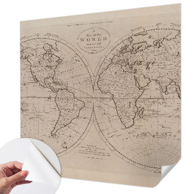 3D fototapet Gammal karta