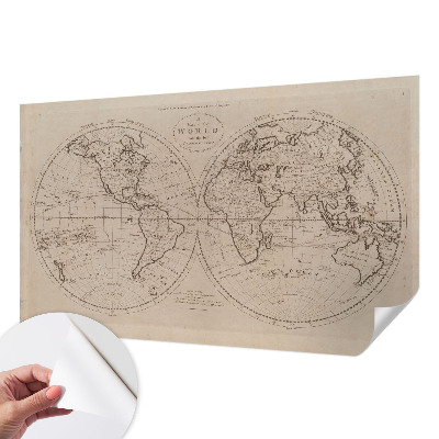 3D fototapet Gammal karta