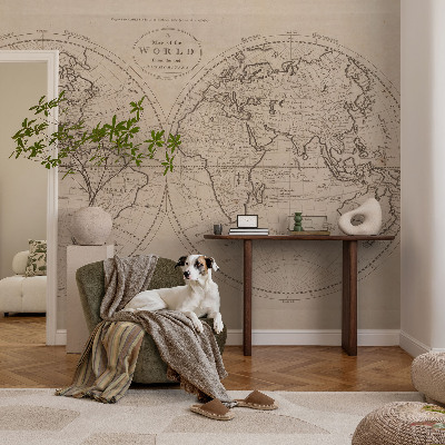 3D fototapet Gammal karta