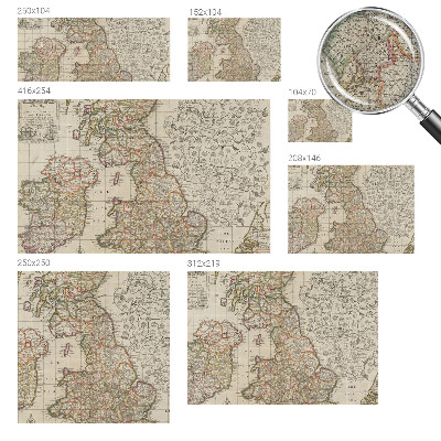 Fototapet barn Antik karta