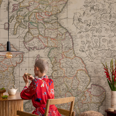 Fototapet barn Antik karta