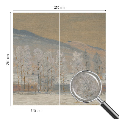 Självhäftande fototapet Vinterlandskap