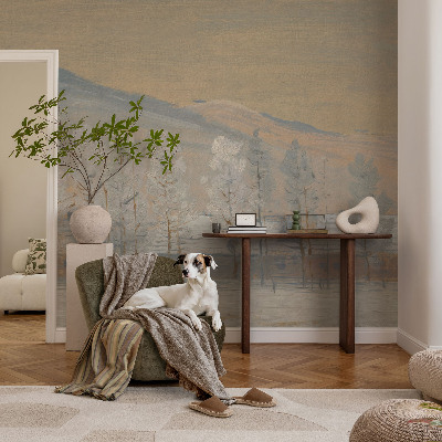 Självhäftande fototapet Vinterlandskap