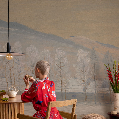 Självhäftande fototapet Vinterlandskap