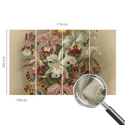 Peel and stick fototapet med blommigt mönster