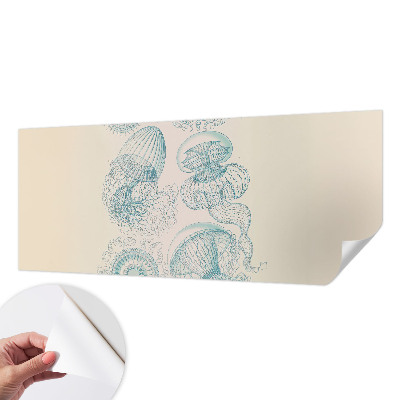 3D fototapet med motiv av havsmaneter
