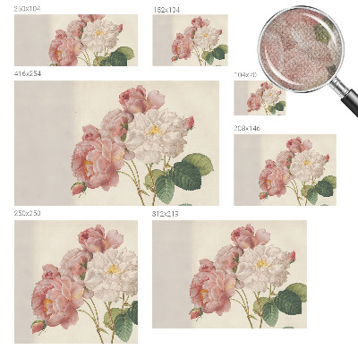 Peel and stick fototapet med motiv av romantiska rosor