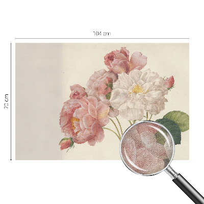 Peel and stick fototapet med motiv av romantiska rosor