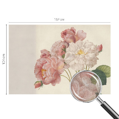 Peel and stick fototapet med motiv av romantiska rosor