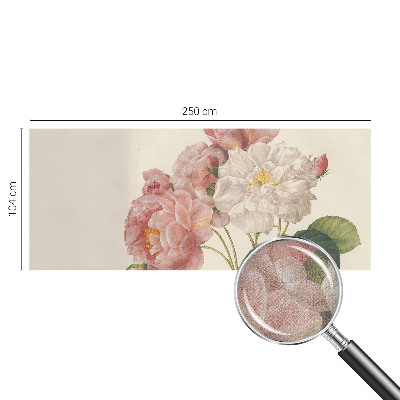 Peel and stick fototapet med motiv av romantiska rosor
