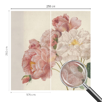 Peel and stick fototapet med motiv av romantiska rosor