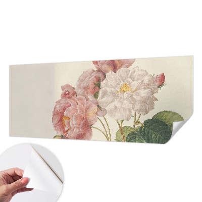 Peel and stick fototapet med motiv av romantiska rosor