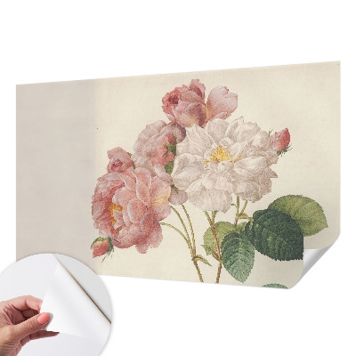 Peel and stick fototapet med motiv av romantiska rosor