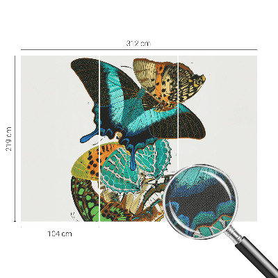 Fototapet barn Färgglada fjärilar